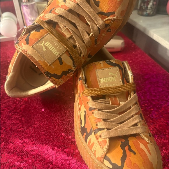 Puma Shoes - Puma Women's Bold Orange Camouflage Sneakers